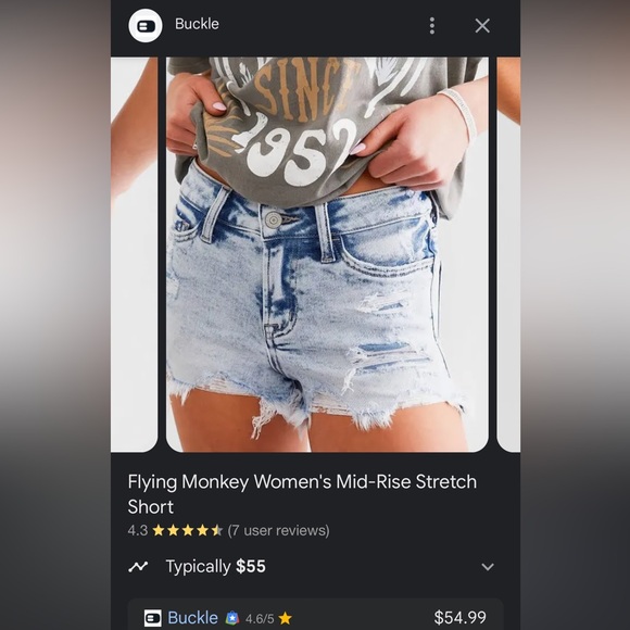 HIGH RISE FLYING MONKEY SHORTS🩵 - Picture 4 of 4